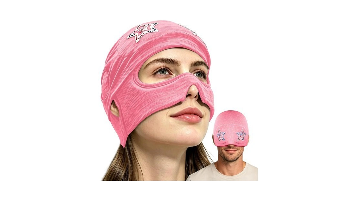 Chilmax Migraine Relief Cap With Slide-up Eye Mask, Headache Relief