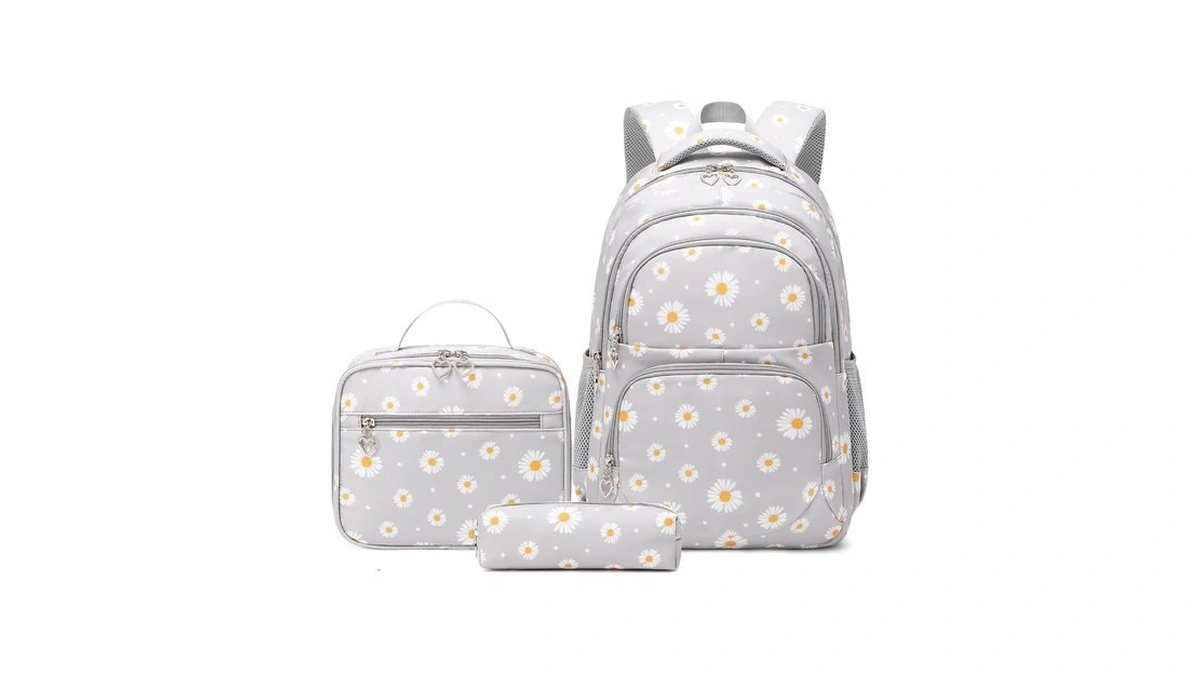 Joyfulife 3pcs Daisy Prints Backpack For Girls Backpack With Lunch