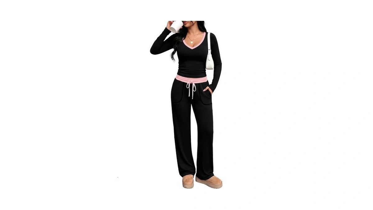 Alaroo Women's 2 Piece Matching Lounge Set Long Sleeve Outfit