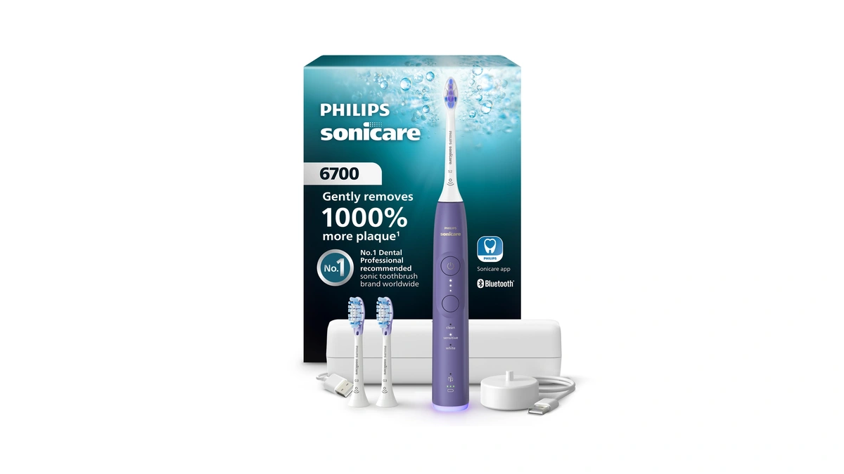 Philips Sonicare 6700 Rechargeable Electric Toothbrush, 3 Brush Head