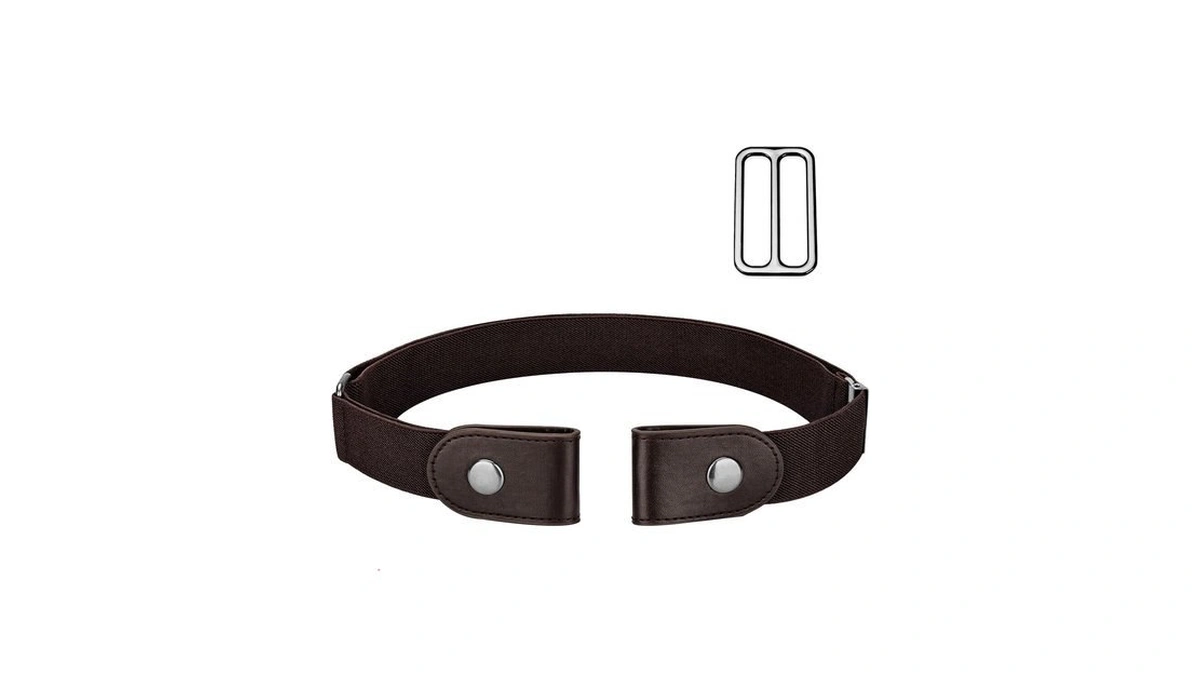Maikun Men Womens Stretch Belt, No Buckle Invisible Elastic Belt