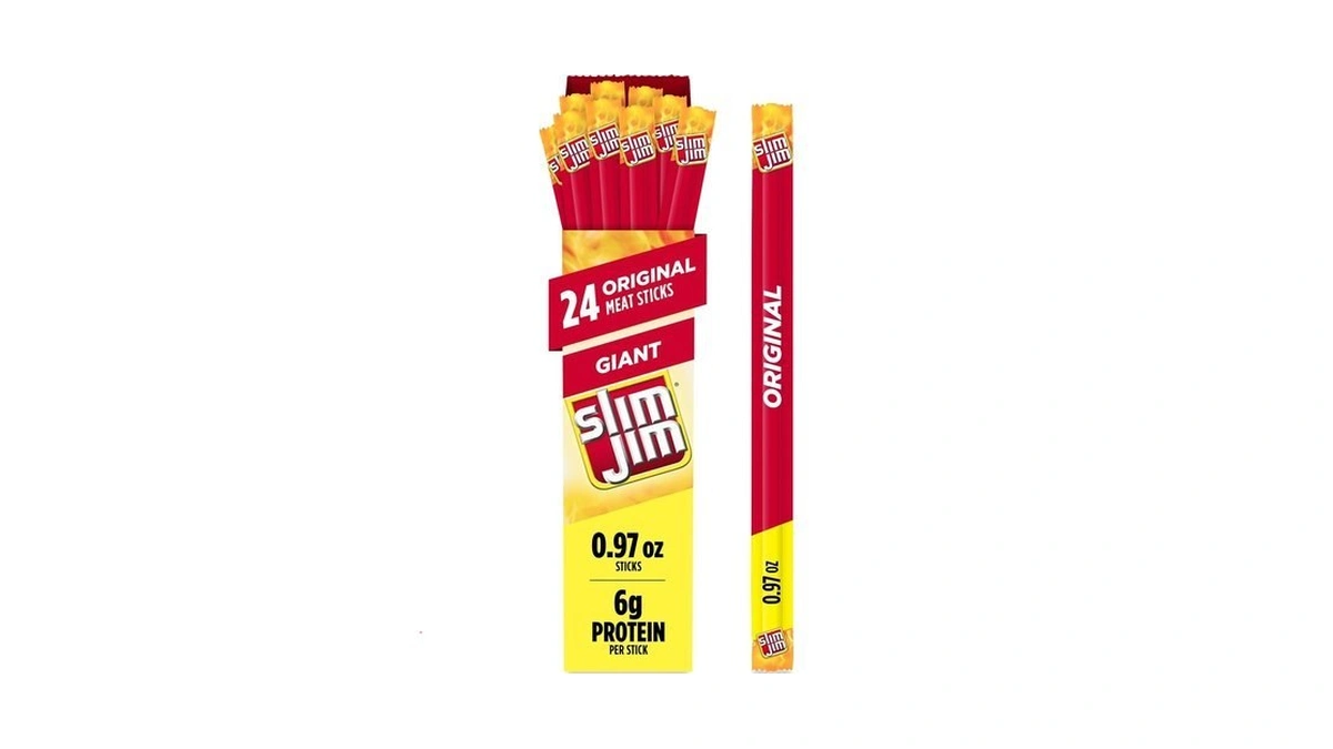Slim Jim Giant Smoked Jerky Sticks, Original Flavor, 0.97 Oz.,