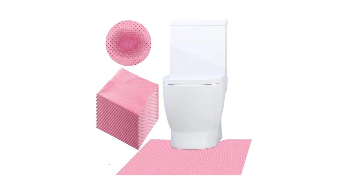 Symhha Upgraded 20 Pack Disposable Toilet Mats For Clean&hygienic Bathroom,super