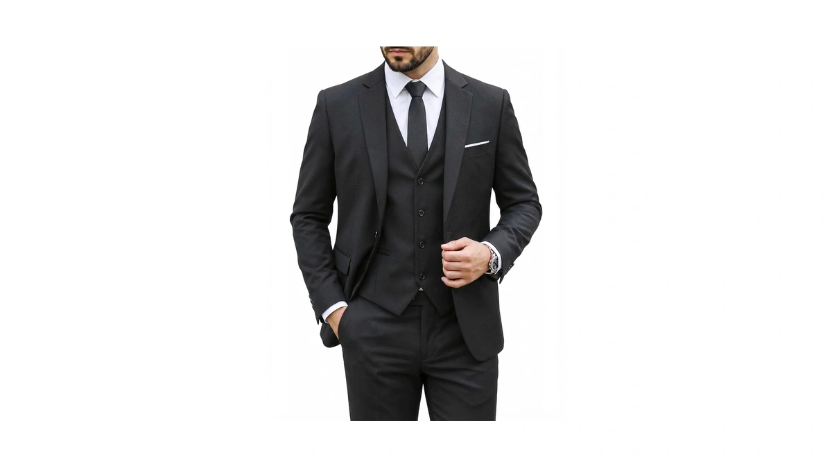 Amazon : My's Men's 3 Piece Suit With Tie, Slim F