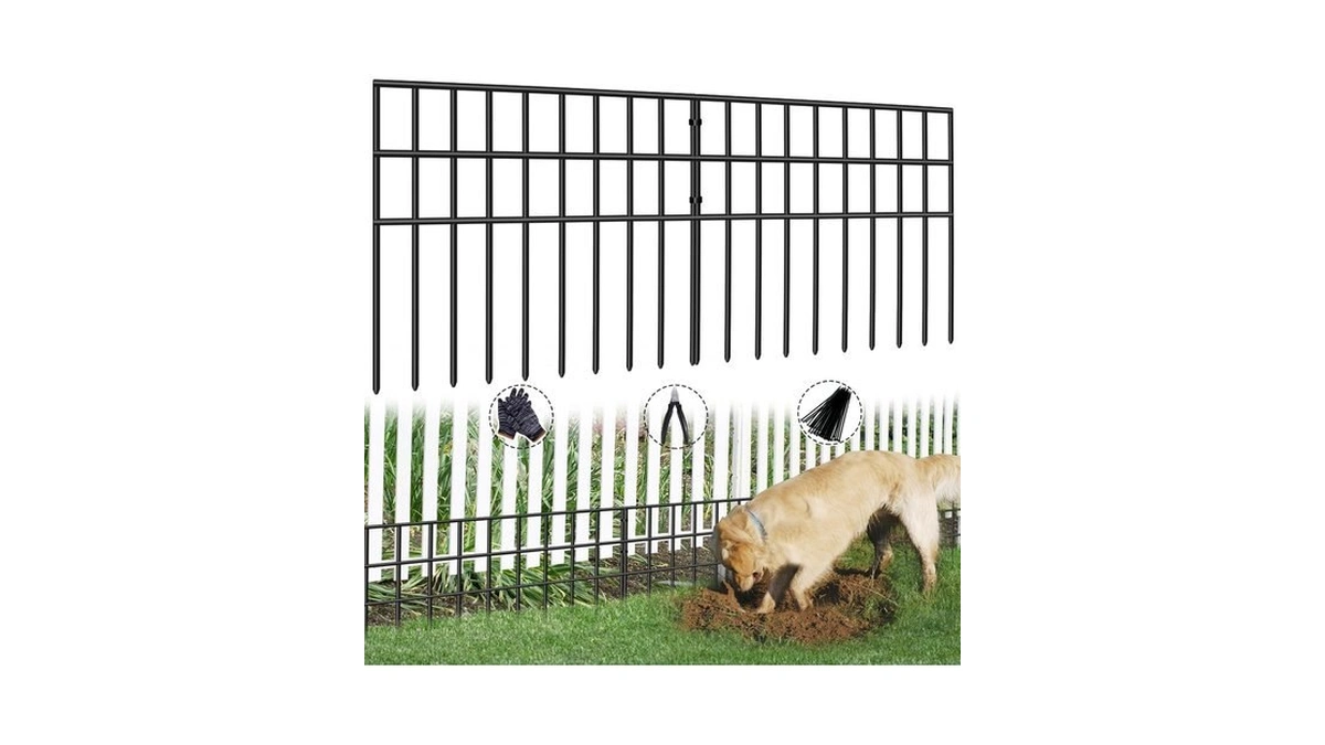 42.5ft(l) X 13in(h) Animal Barrier Fence, 30 Panels No Dig