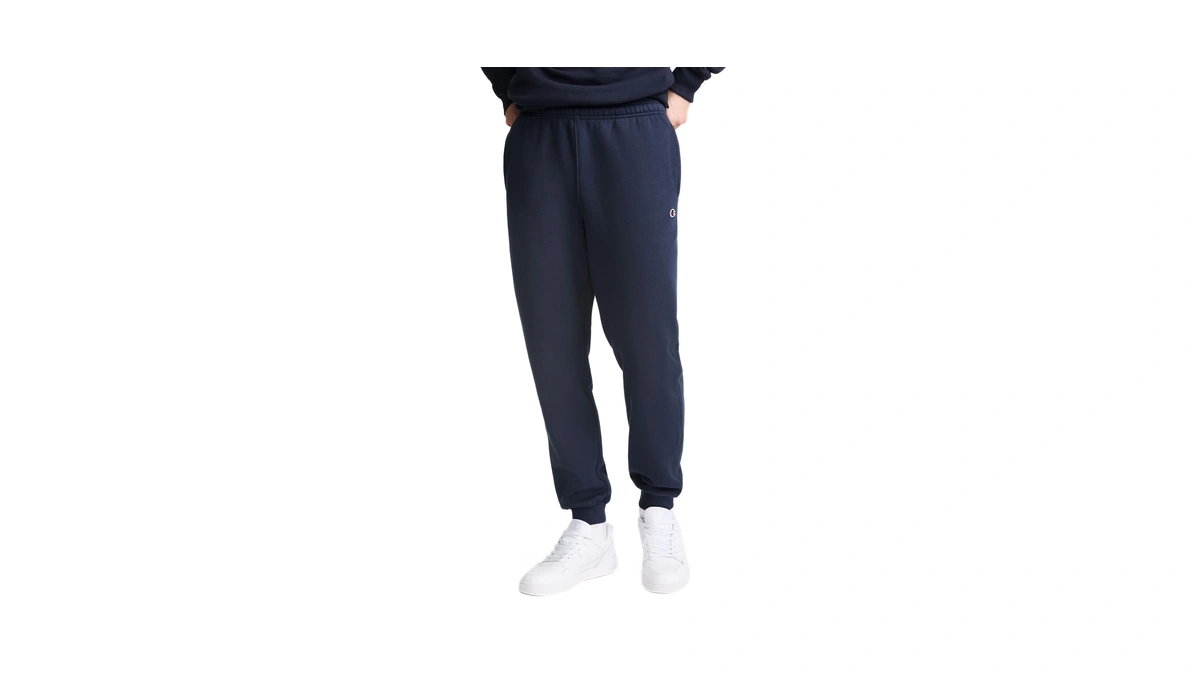 Champion Men's Powerblend Joggers, Standard Fit, Midweight Fleece, Deep Navy,