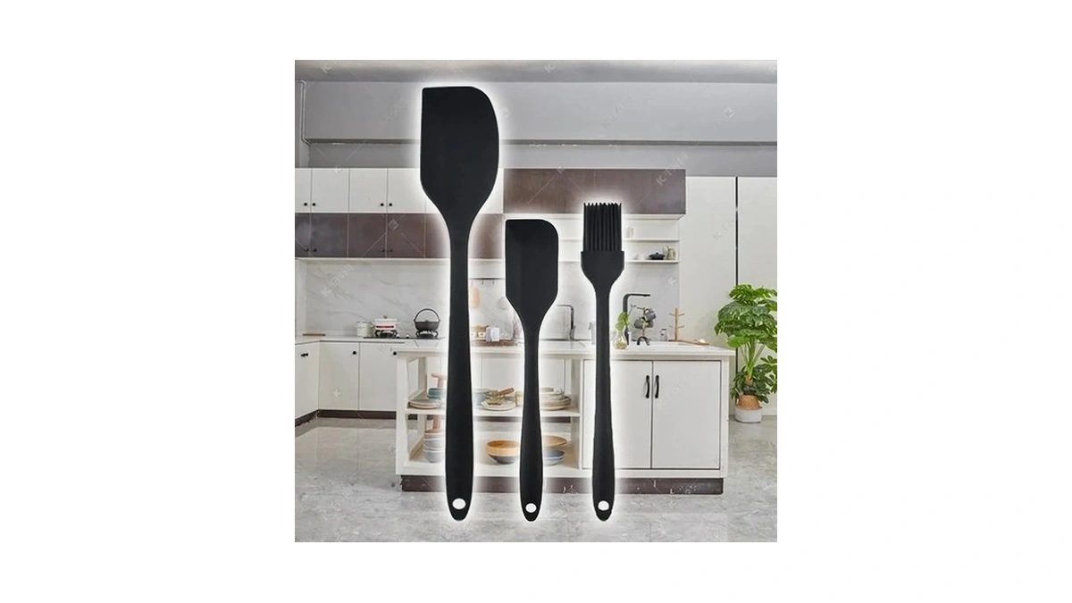 Spatulas Silicone Heat Resistant Set, Food Grade Rubber Spatula-3 Pieces