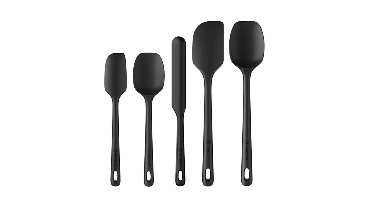 Chefaide 5 Pieces Silicone Spatulas Set, Heat Resistant Rubber Spatula