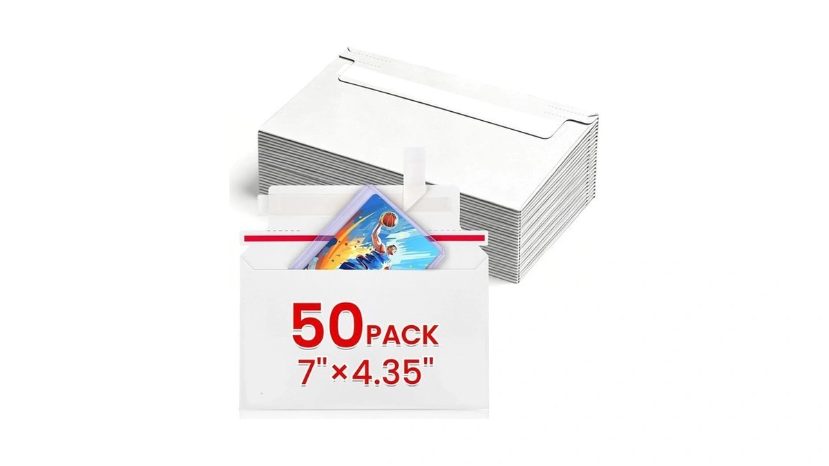 50 Pack Rigid Mailers, 7"x4.35" Premium Trading Card Shipping Envelopes