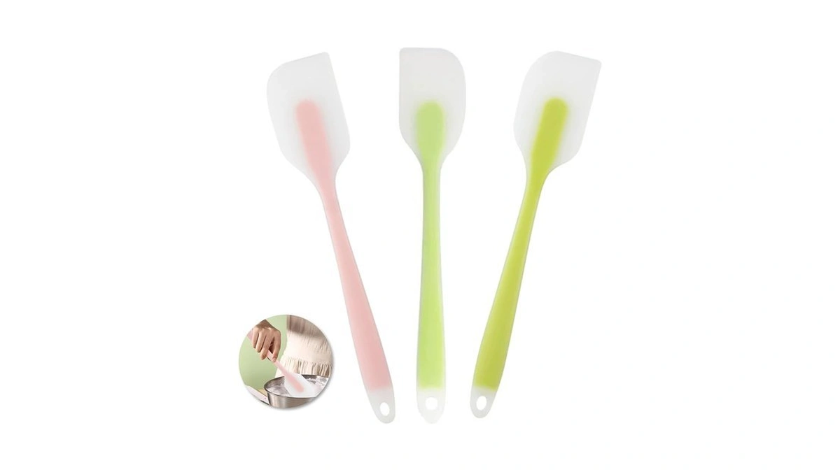 3 Pcs Silicone Spatula,8.2 Inch Heat-resistant Spatula,non-stick Rubber Spatulas, Baking