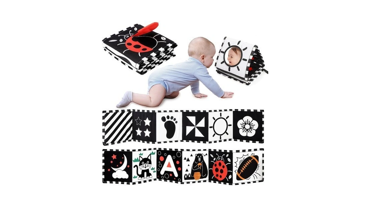 Urmywo Black And White Baby Toy, Tummy Time High Contrast