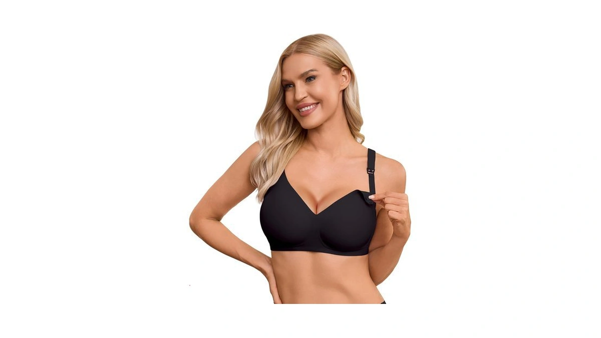 Bratuc Sleep Nursing Bras For Breastfeeding Seamless Wireless Padded Support