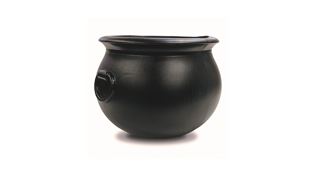 Union Products Black 16 Inch Spooky Witch Cauldron For Indoor