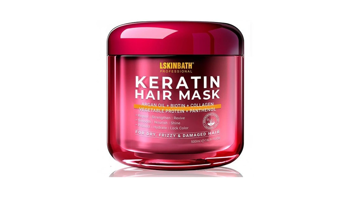 Lskinbath Keratin & Collagen Repair Hair Mask For Damaged Hair