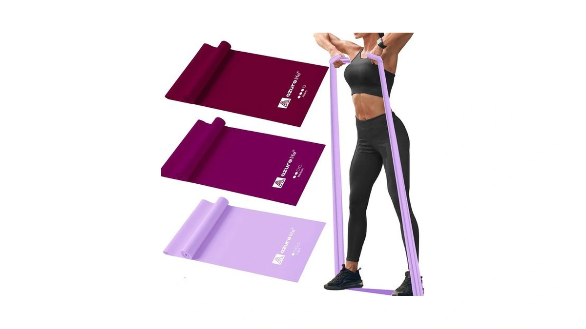 A Azurelife Resistance Bands,professional Long Non-latex Elastic Stretch Bands,exercise Bands