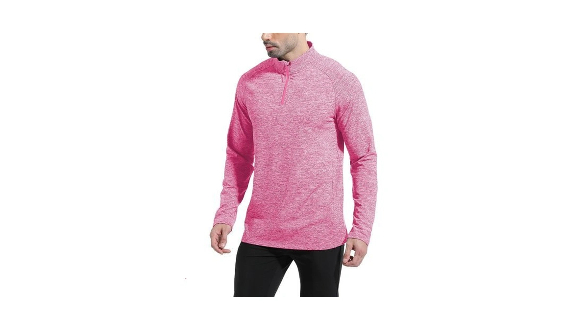 Junmao 1/4 Zip Pullover Sweatshirts Men Long Sleeve Golf Shirts