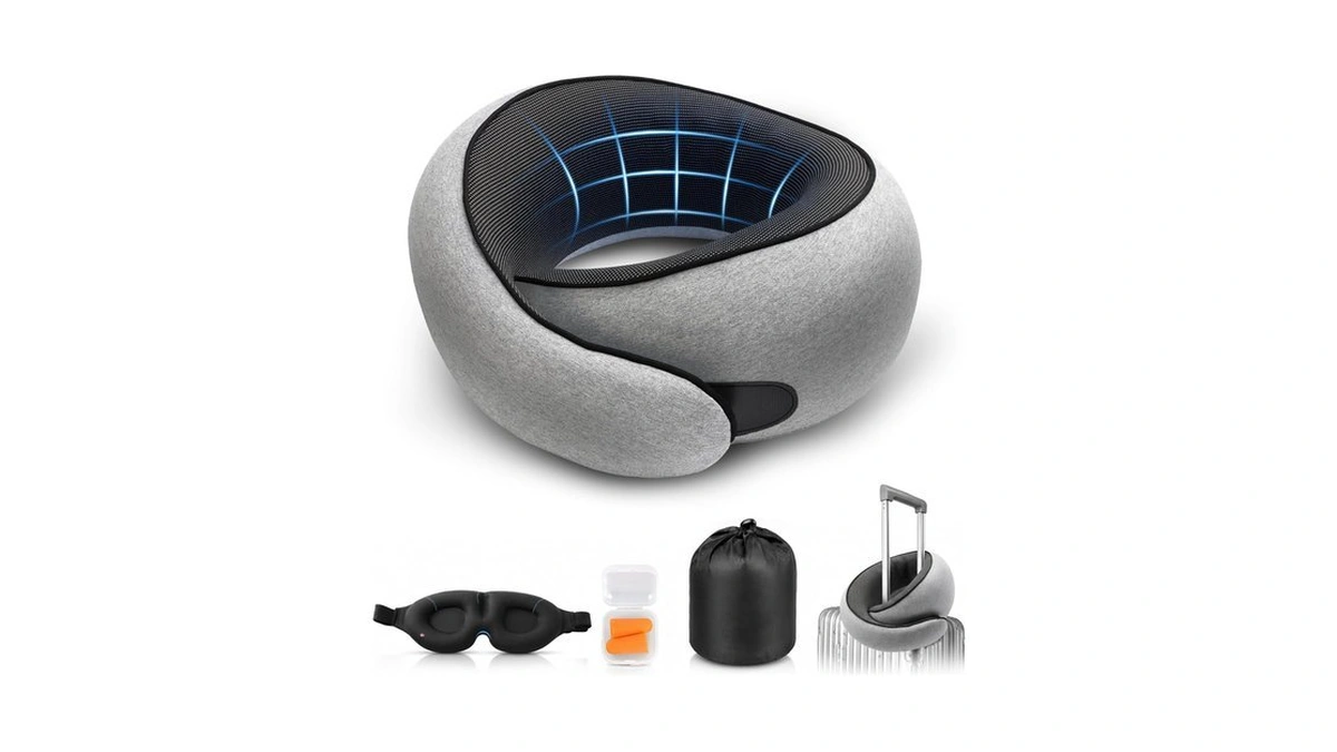 Purroch G-shape Memory Foam Travel Pillow, Neck Pillow