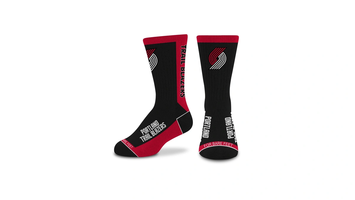 For Bare Feet Nba Portland Trailblazers Mvp Crew Sock Team