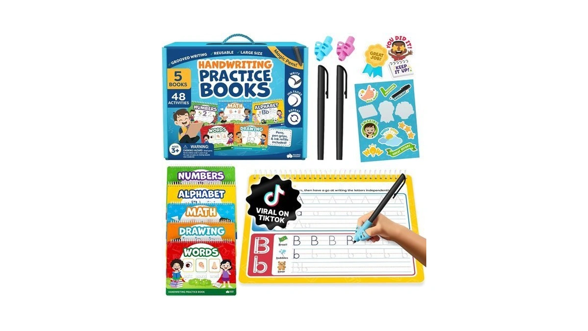 Magic Grooved Writing Practice Books For Kids 3-7