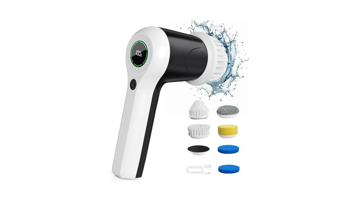 Puftem Electric Spin Scrubber, Cordless Shower Scrubber