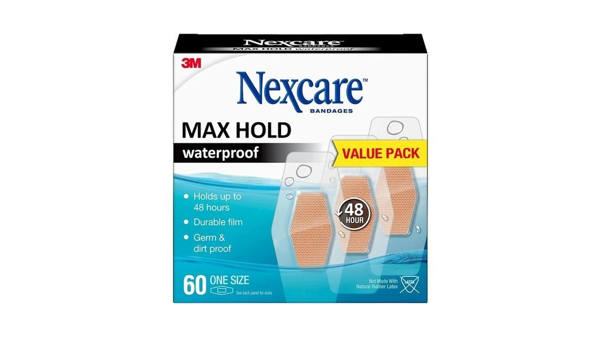 Nexcare Max Hold Waterproof Bandages, Stays On For 48 Hours,