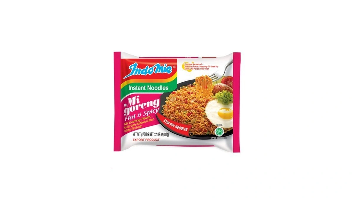 Indomie Mi Goreng Instant Stir Fry Noodles, Halal Certified, Hot