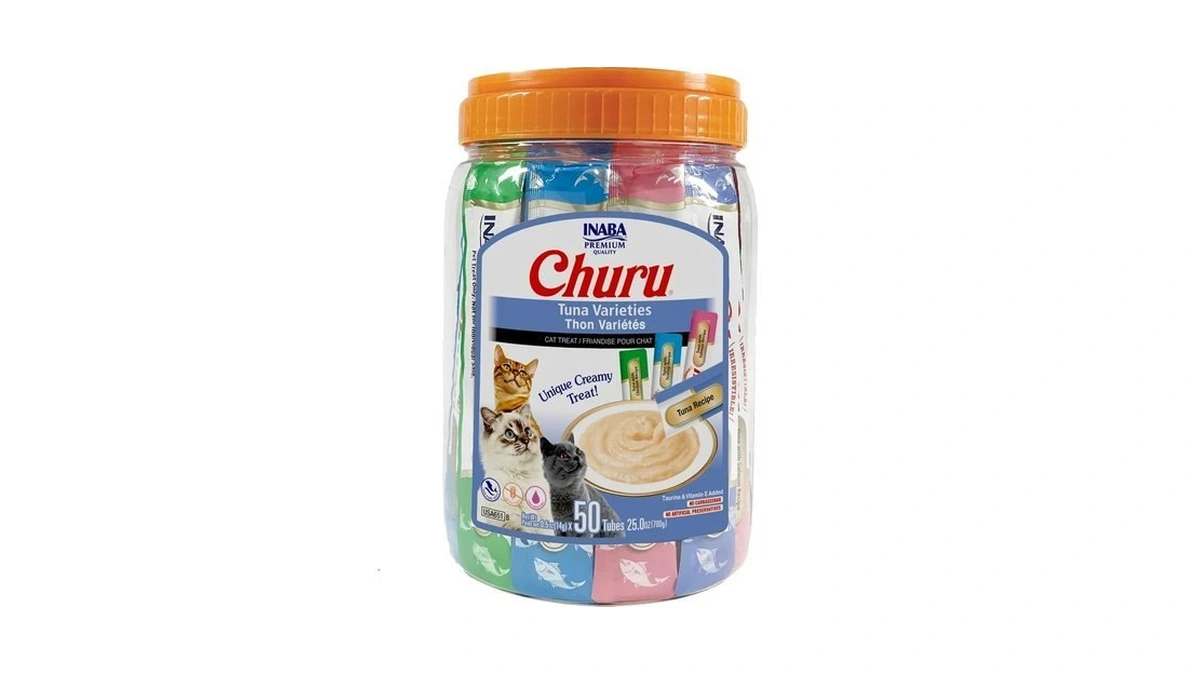 Inaba Churu Cat Treats, Lickable, Squeezable Creamy Purée Cat Treat
