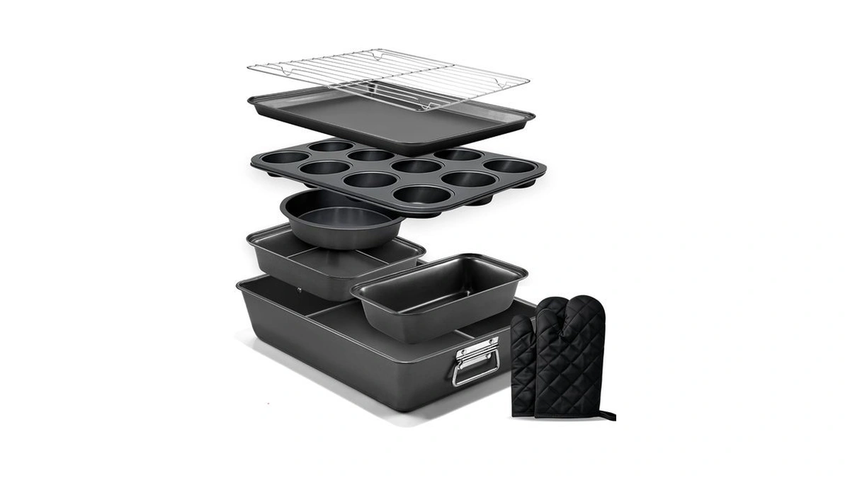 Greenloom 9 Pcs Bakeware Sets, Baking Pans For Oven With