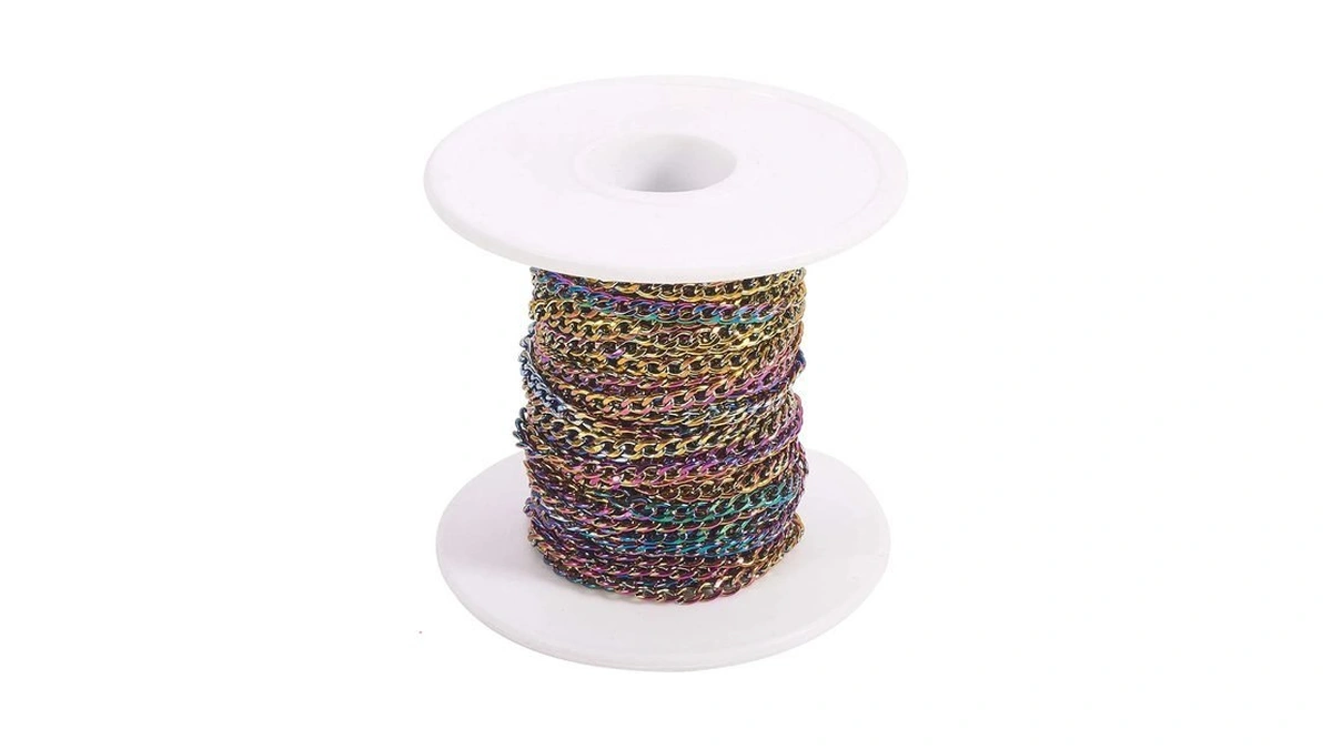 Liqunsweet 33ft(10 Meters) 304 Stainless Steel Colorful Curb Twist Cuban