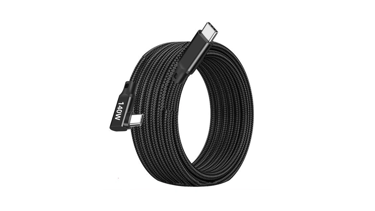 Awnuwuy Right Angle 140w Usb C Cable Cable 15ft, Long
