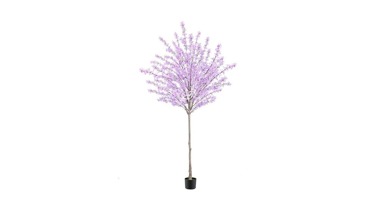 6ft Artificial Winter Jasmine Tree, Faux Forsythia Plant With Cement
