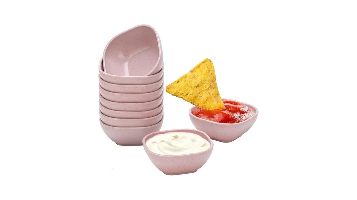Ronanemon 4.8oz Unbreakable Wheat Straw Dipping Bowls,small Prep Bowls, Dip
