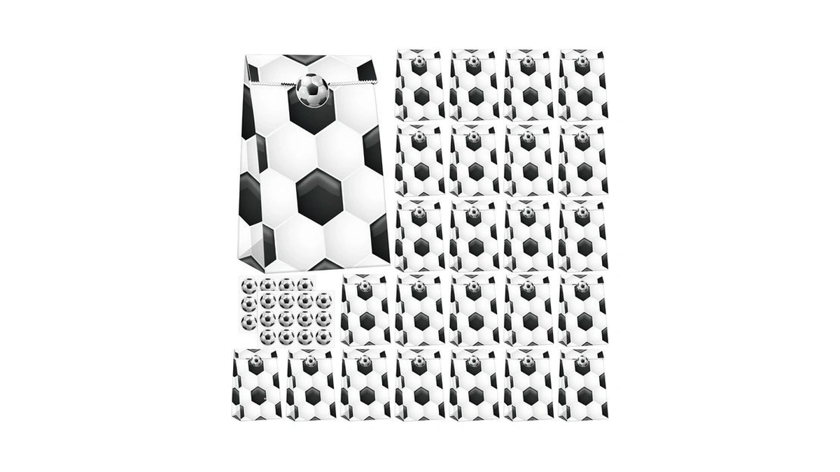 Mimind 24 Pcs Soccer Gift Bags Soccer Bags For Snacks