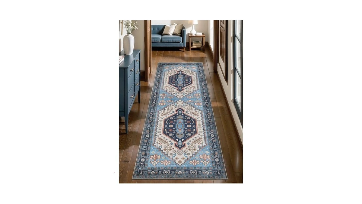 Ciicool Washable Non Slip Runner Rug,2x6ft Vintage Hallway Kitchen Rugs