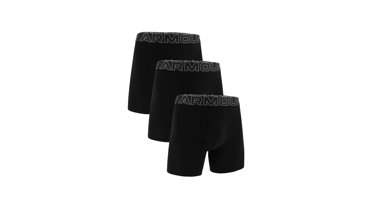 Under Armour Men's Cotton Boxerjock Brief Underwear, 6" Inseam, 3-pack,