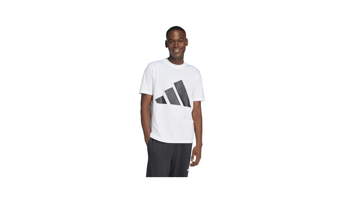 Adidas Men's Essentials Big Logo T-shirt, White/black, Large/tall