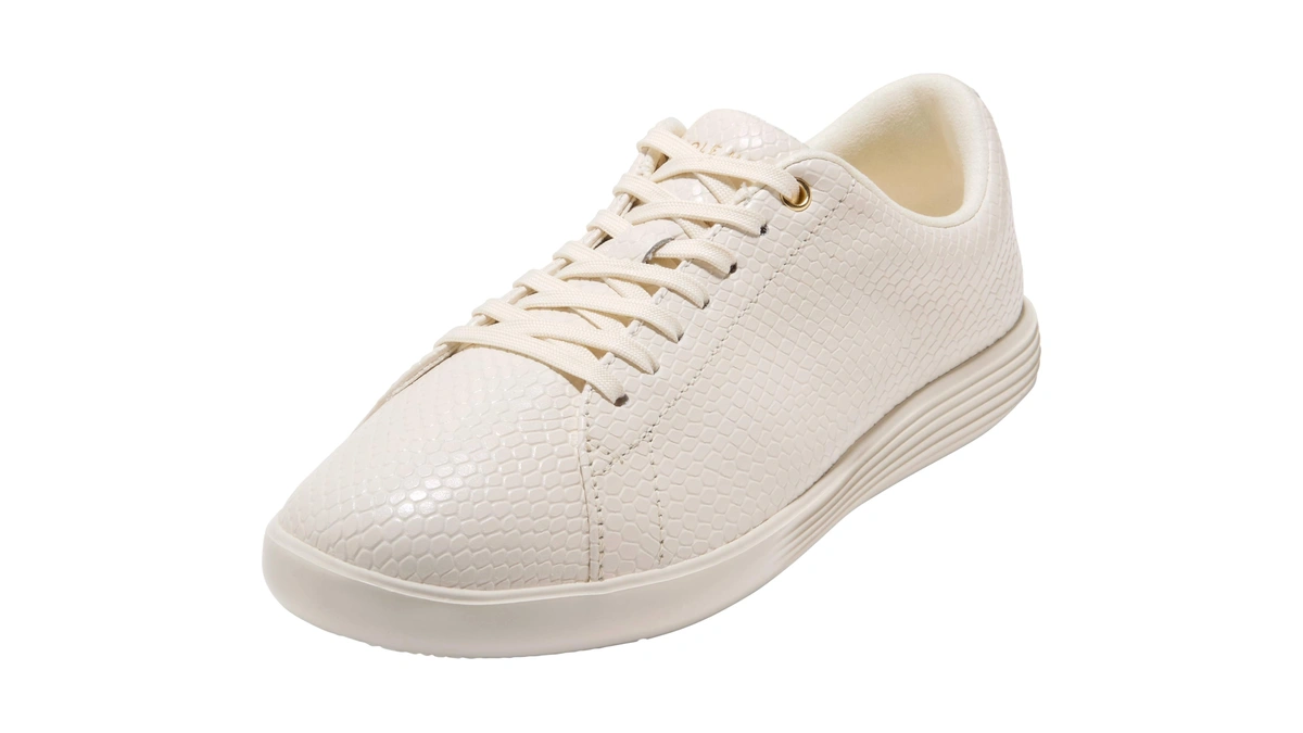 Cole Haan Women's Grand Crosscourt Lightweight Leather Sneakers, Powder Snake