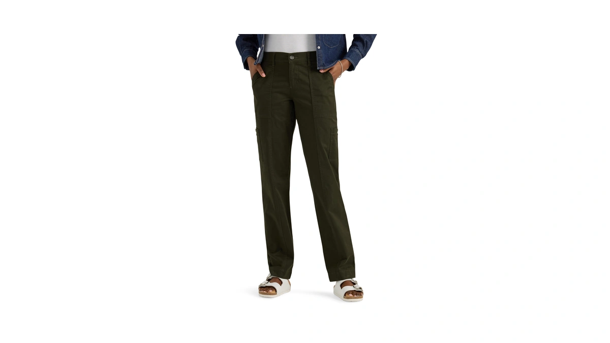 Lee Women's Ultra Lux Comfort With Flex-to-go Utility Pant Dark