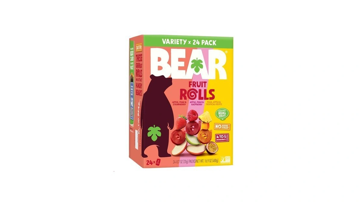 Bear Real Fruit Snack Rolls - Gluten Free, Vegan, And