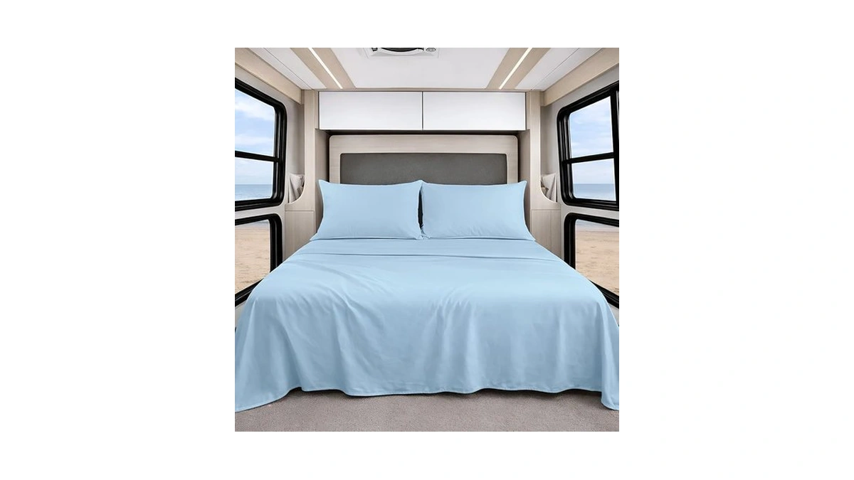 Shreem Linen Luxury 4 Piece Microfiber Rv Sheet Set, Deep