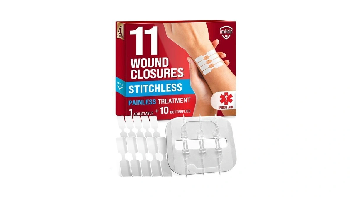 Emergency Wound Closure Strips - 11pk - 2 Types Easy