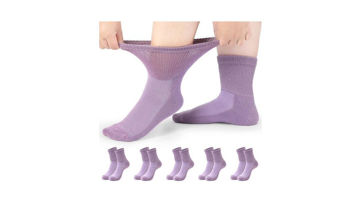 Niirkiir Diabetic Ankle Socks For Women: Non-binding Wide Top, 5