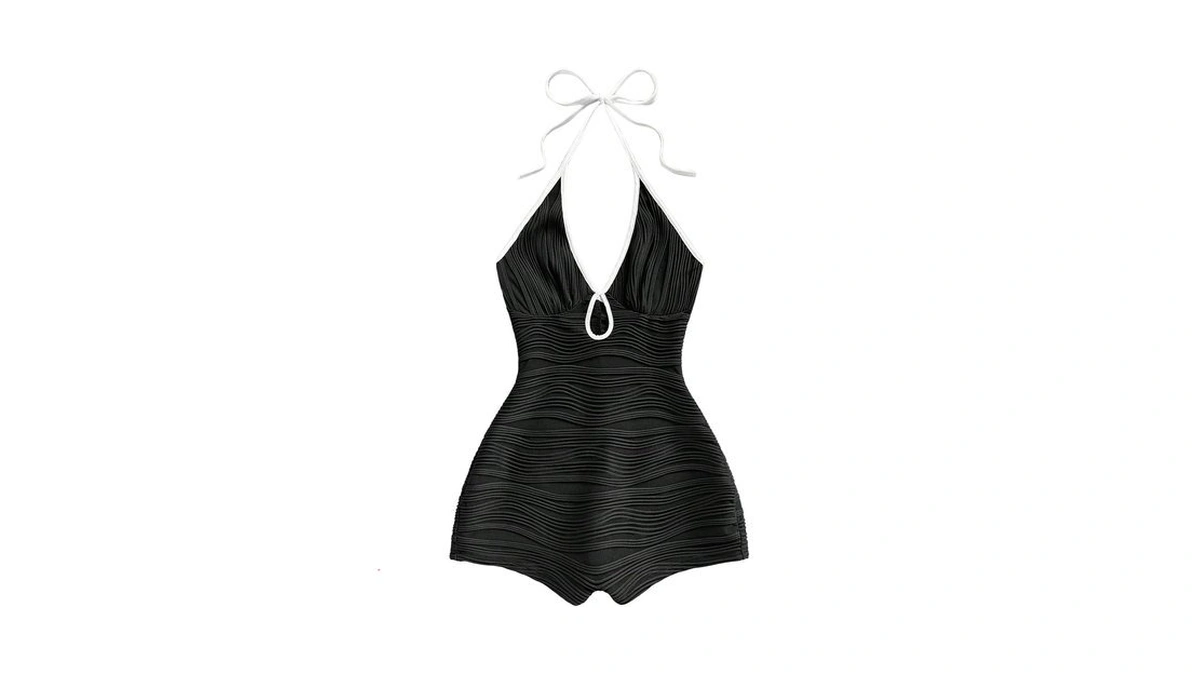 Verdusa Women's Rave Outfits Halter Rompers Cut Out Backless One