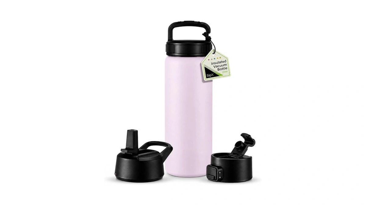 Sipx™ 25 Oz Insulated Water Bottle With 3 Lids –