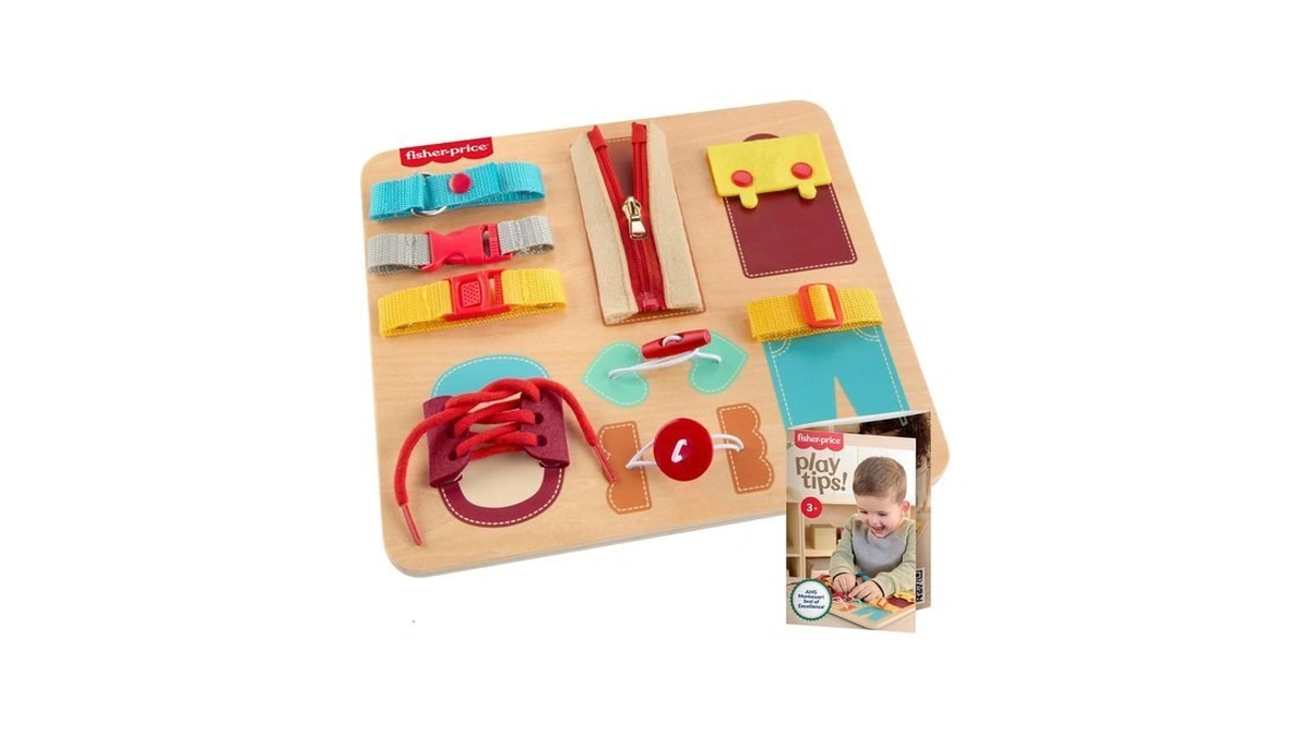 Fisher-price Wood Montessori Dressing Board Busy Activity