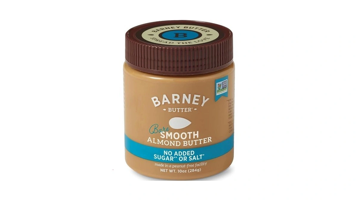 Barney Butter Almond Butter, Bare Smooth, 10 Ounce Jar, No