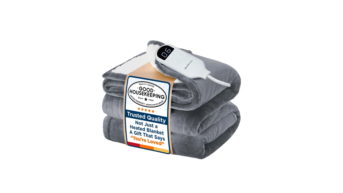 Bedsure Electric Blanket Twin With Preheat Function - Soft Flannel