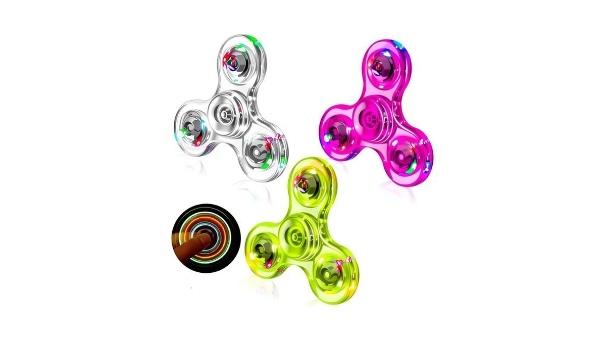 Figrol Fidget Toys 3 Pack,light Up Fidget Spinner For Kids