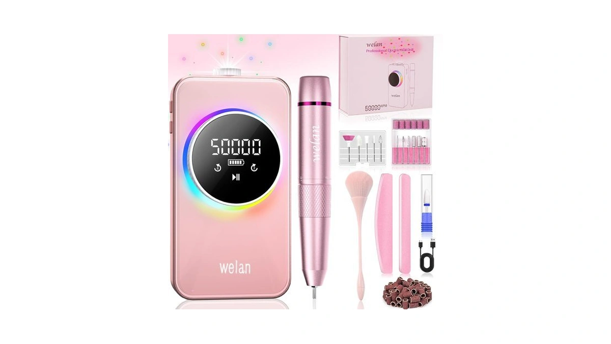 Welan Electric Nail Drill Professional 50000rpm, Electric Nail File Rechargeable