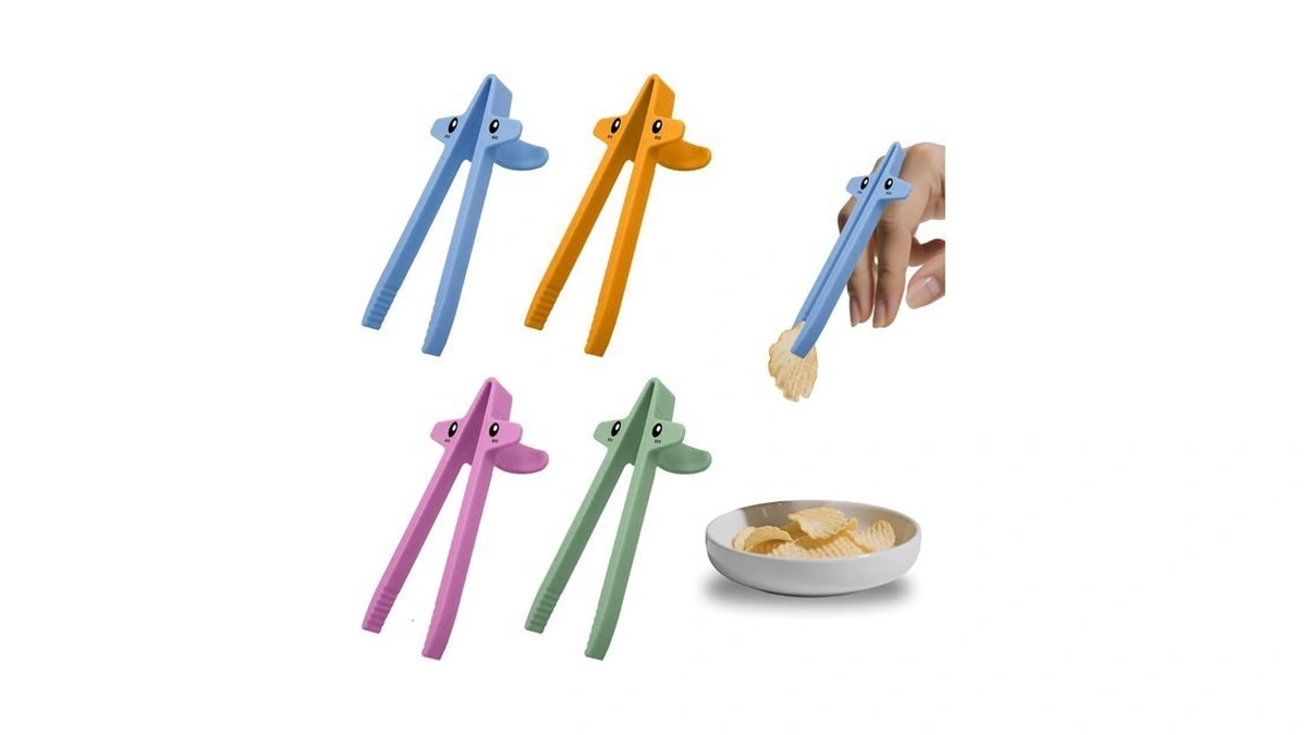 Dwehshield 4 Pcs Finger Chopsticks For Gamers - Snack Grabber